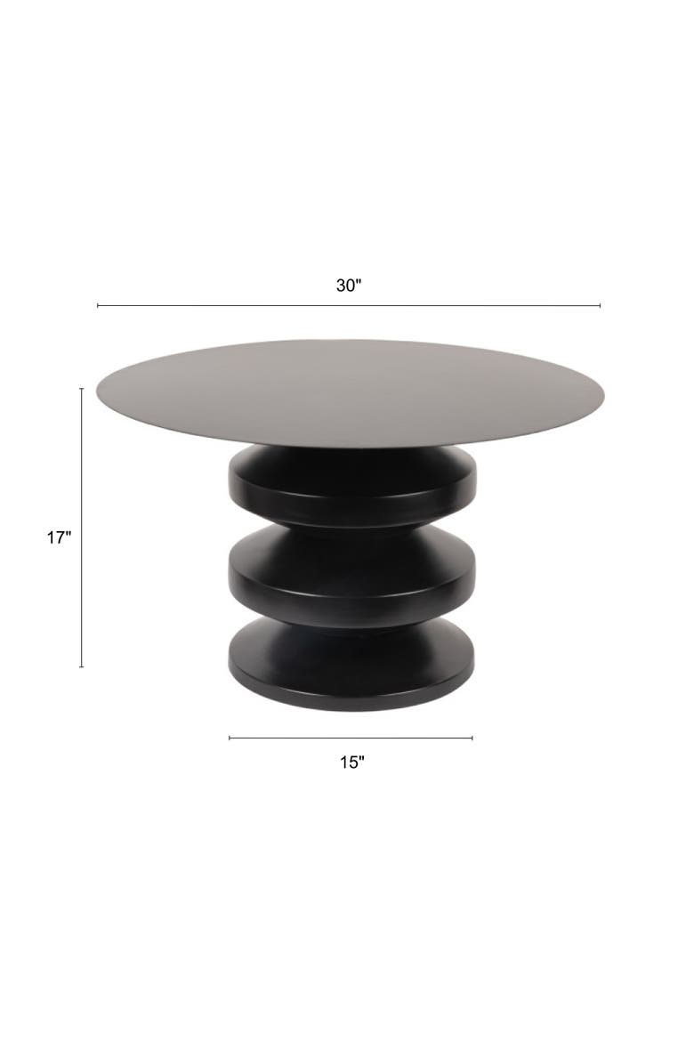 Accordion Coffee Table, Alternate, color, Black
