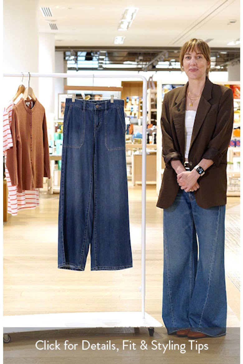 Utility Pocket Wide Leg Jeans video