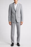 Vince Classic Heathered Grey Stretch Wool Suit