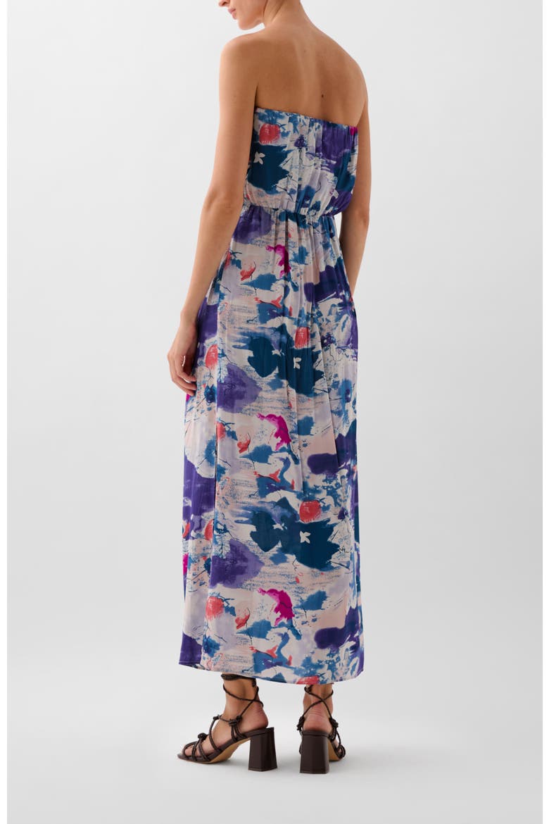 Estprint Bandeau Dress, Alternate, color, Blue