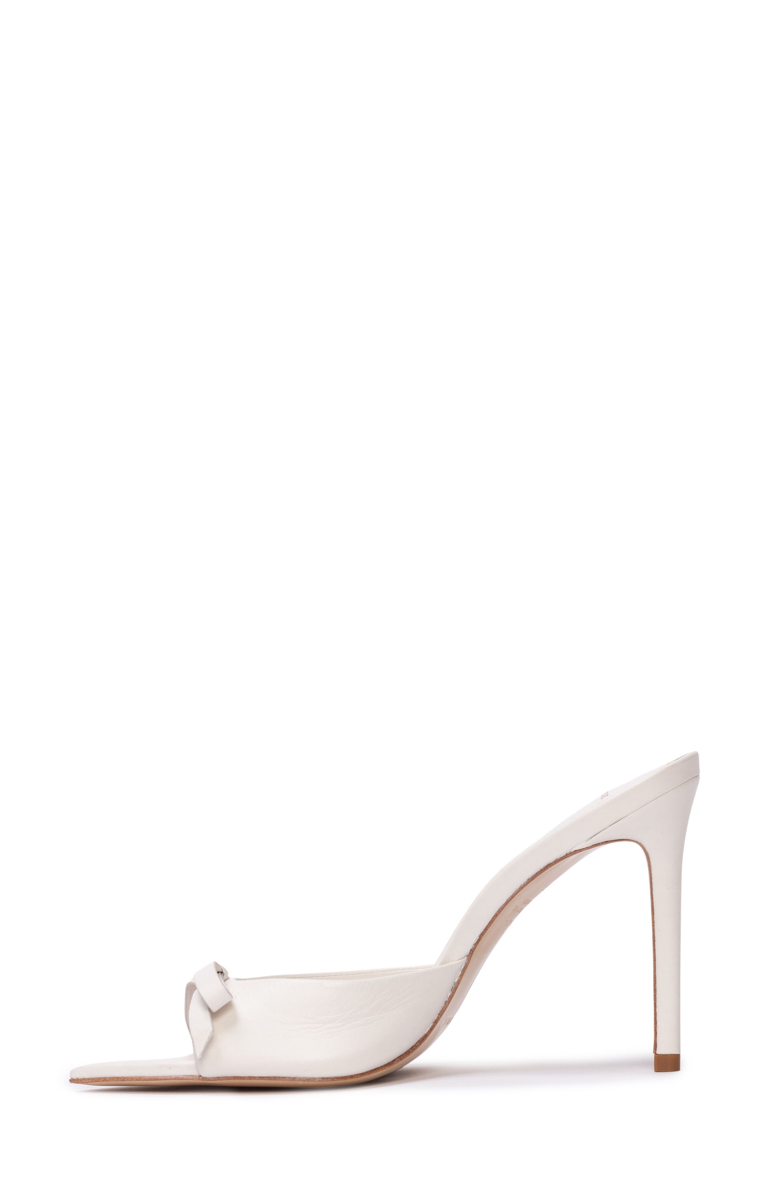 BLACK SUEDE STUDIO Brea Pointed Toe Sandal, Alternate, color, Coconut Buffed Nappa