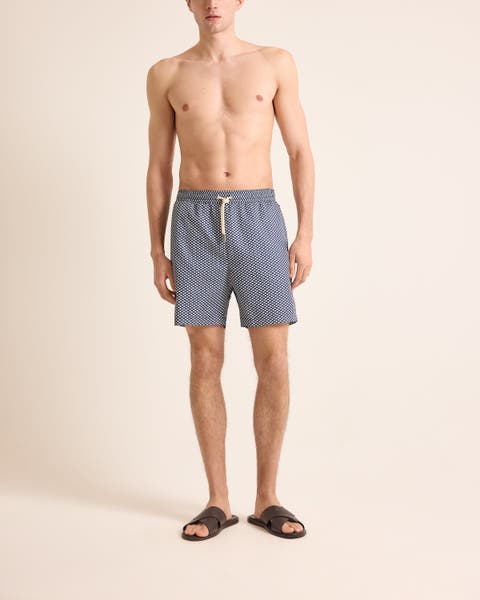 Mastiff Relaxed Fit Drawcord Swim Shorts in Navy