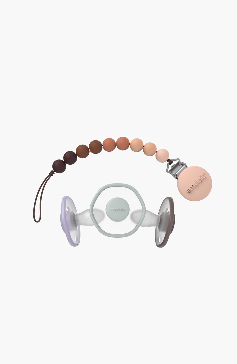 Emulait 3-Pack Pacifier and Clip Gift Set, Main, color, Multicolor Pack