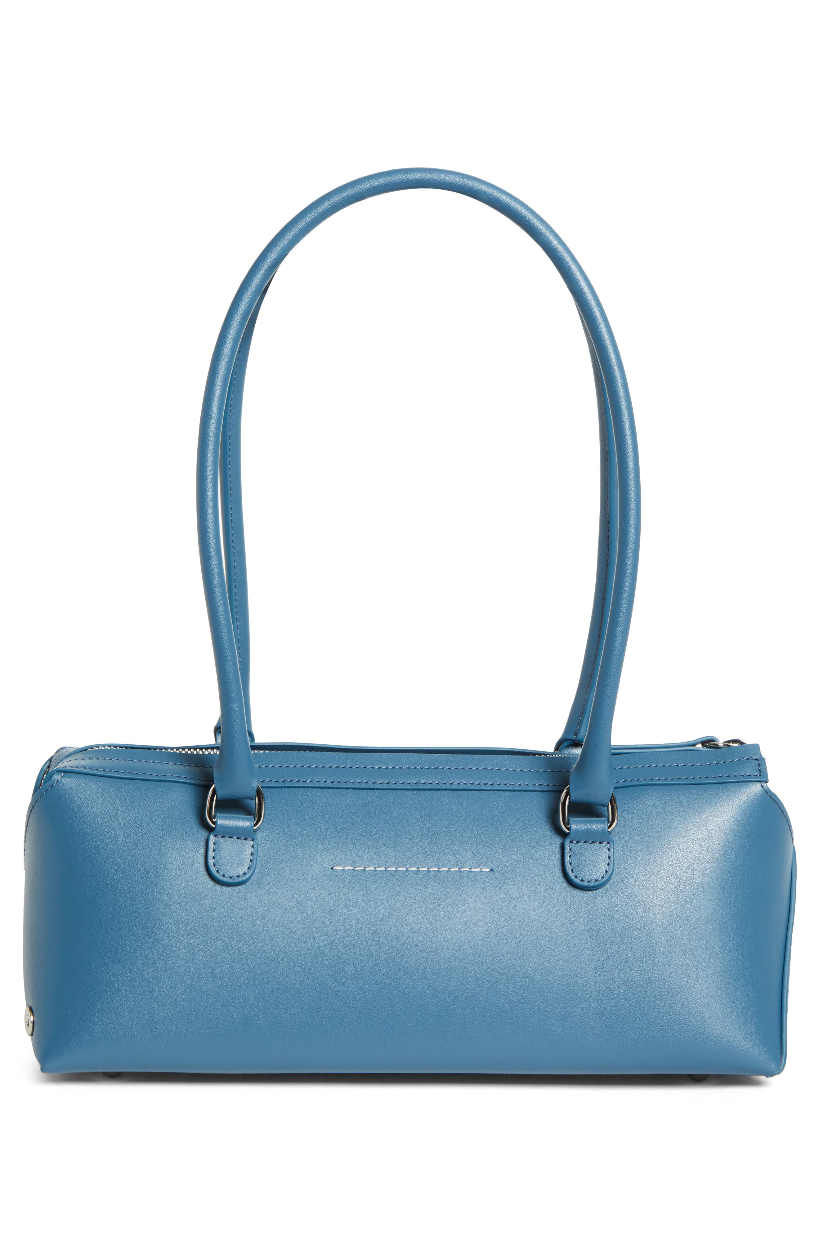 Medium New Bauletto Leather Shoulder Bag, Alternate, color, PETROL
