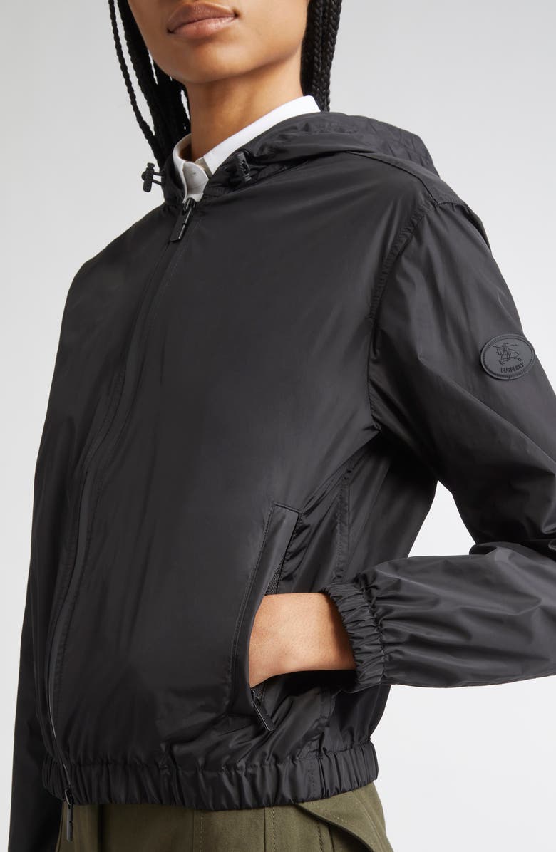 Burberry Nelson Knight Stamp Hooded Jacket, Alternate, color, Black