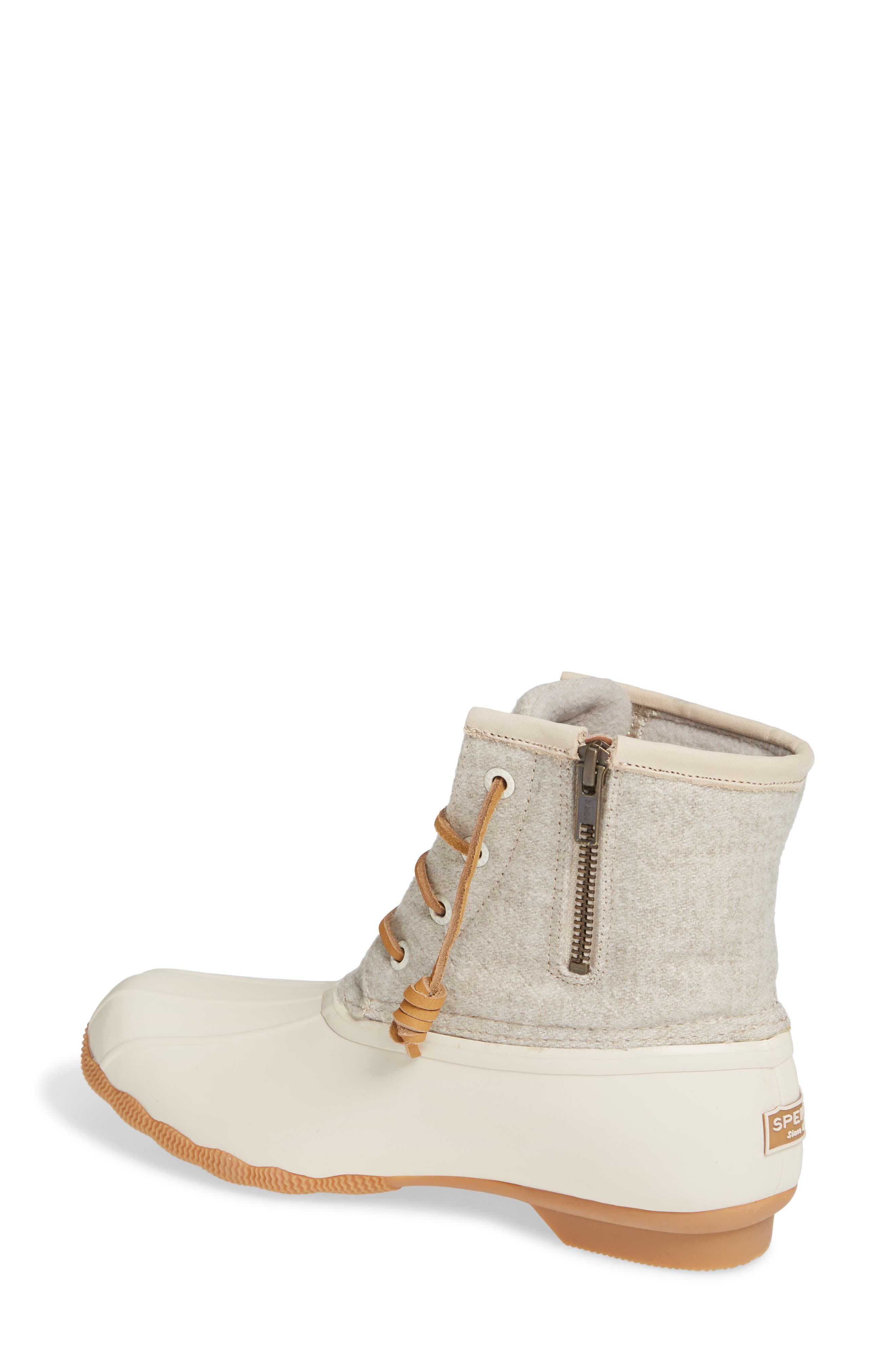 Diamond Weave Saltwater Bootie, Alternate, color, OFF-WHITE WOOL
