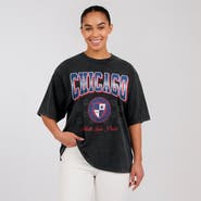 WEAR by Erin Andrews Women's WEAR by Erin Andrews Black Chicago Cubs Oversized Boyfriend T-Shirt