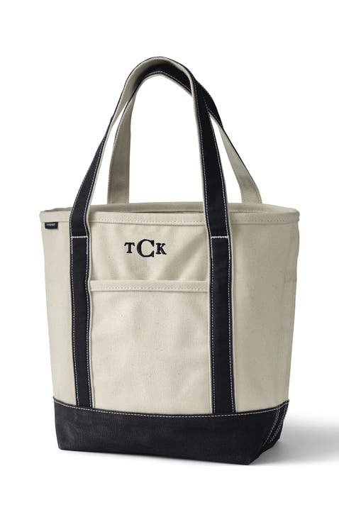 Open Top Canvas Tote Bag