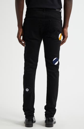 Pool Ball Patch Skinny Jeans