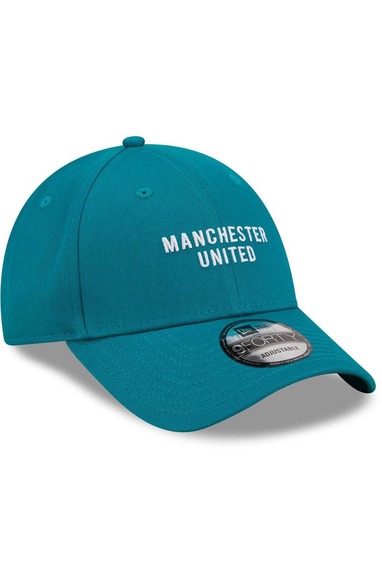 New Era Men's New Era Turquoise Manchester United Seasonal 9FORTY Adjustable Hat, Alternate, color, Turquoise