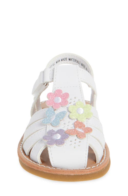 Rachel Shoes Kids' Flower Fisherman Sandal In White/multi