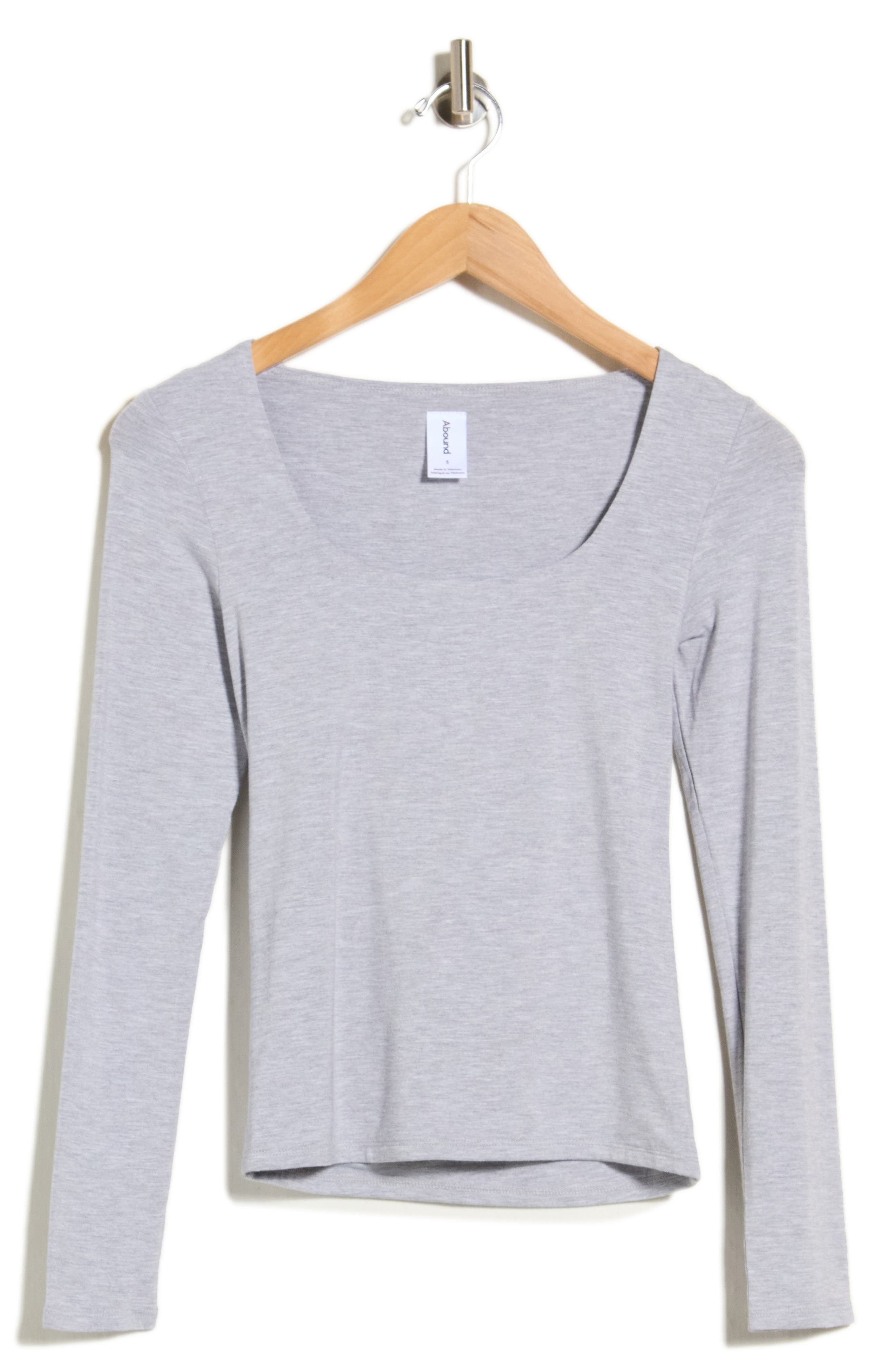 Square Neck Long Sleeve Top