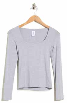 Square Neck Long Sleeve Top