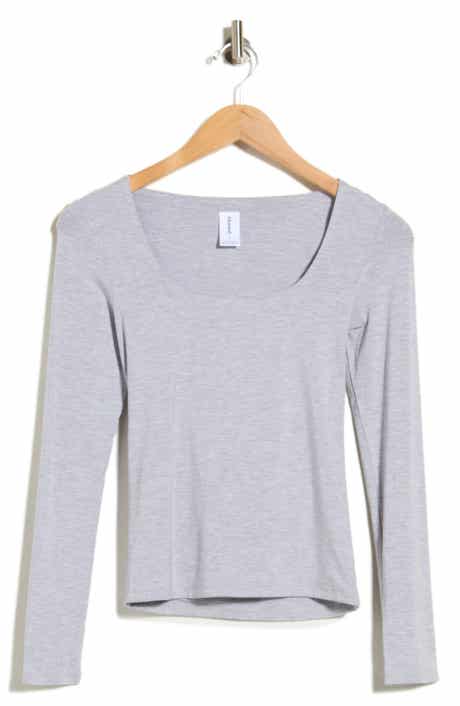 Square Neck Long Sleeve Top