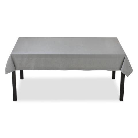 Light Gray Cotton Slub Tablecloth for Dining and Events