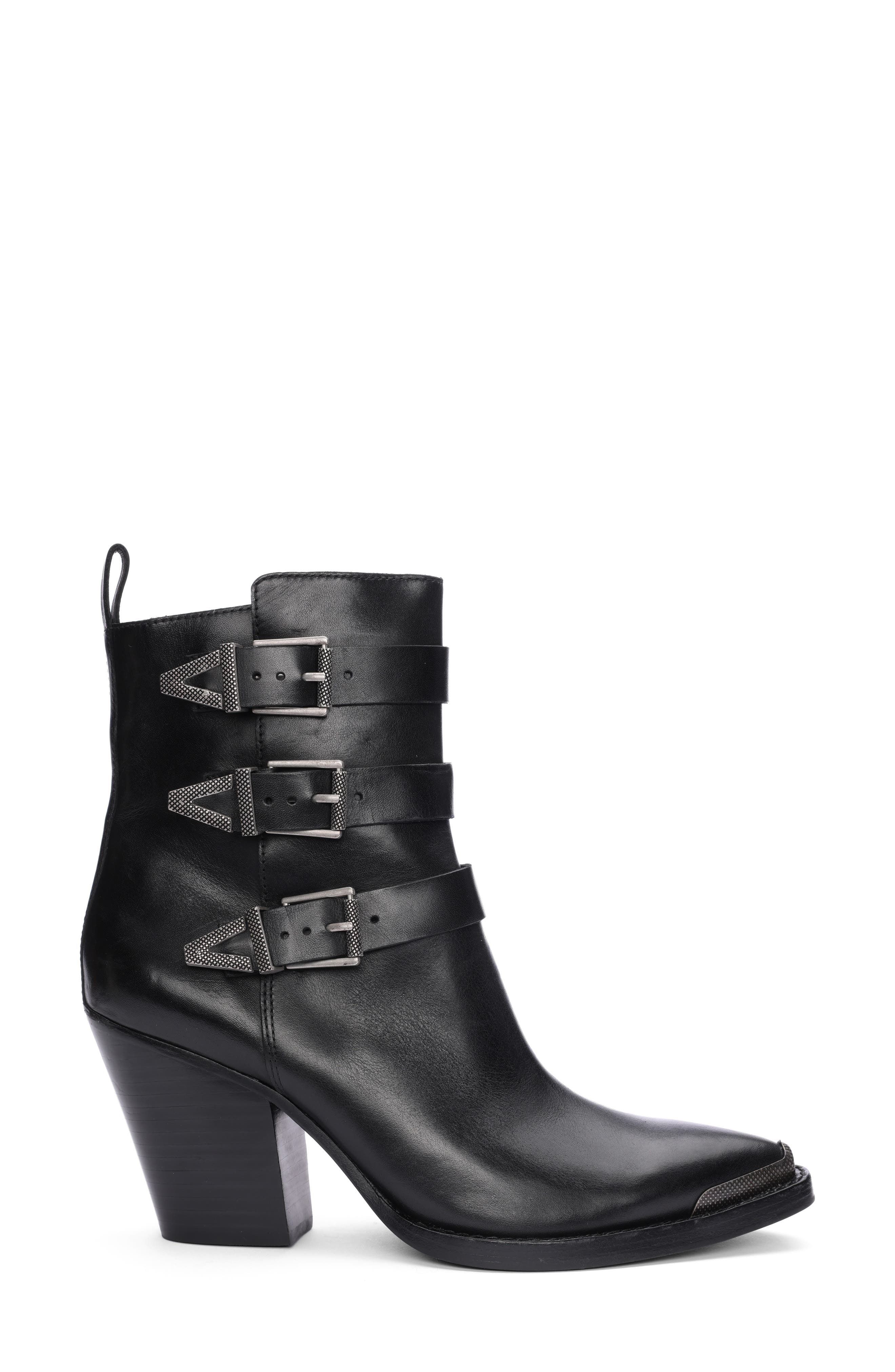 Ash Edwin Triple Buckle Zip Bootie, Alternate, color, 
