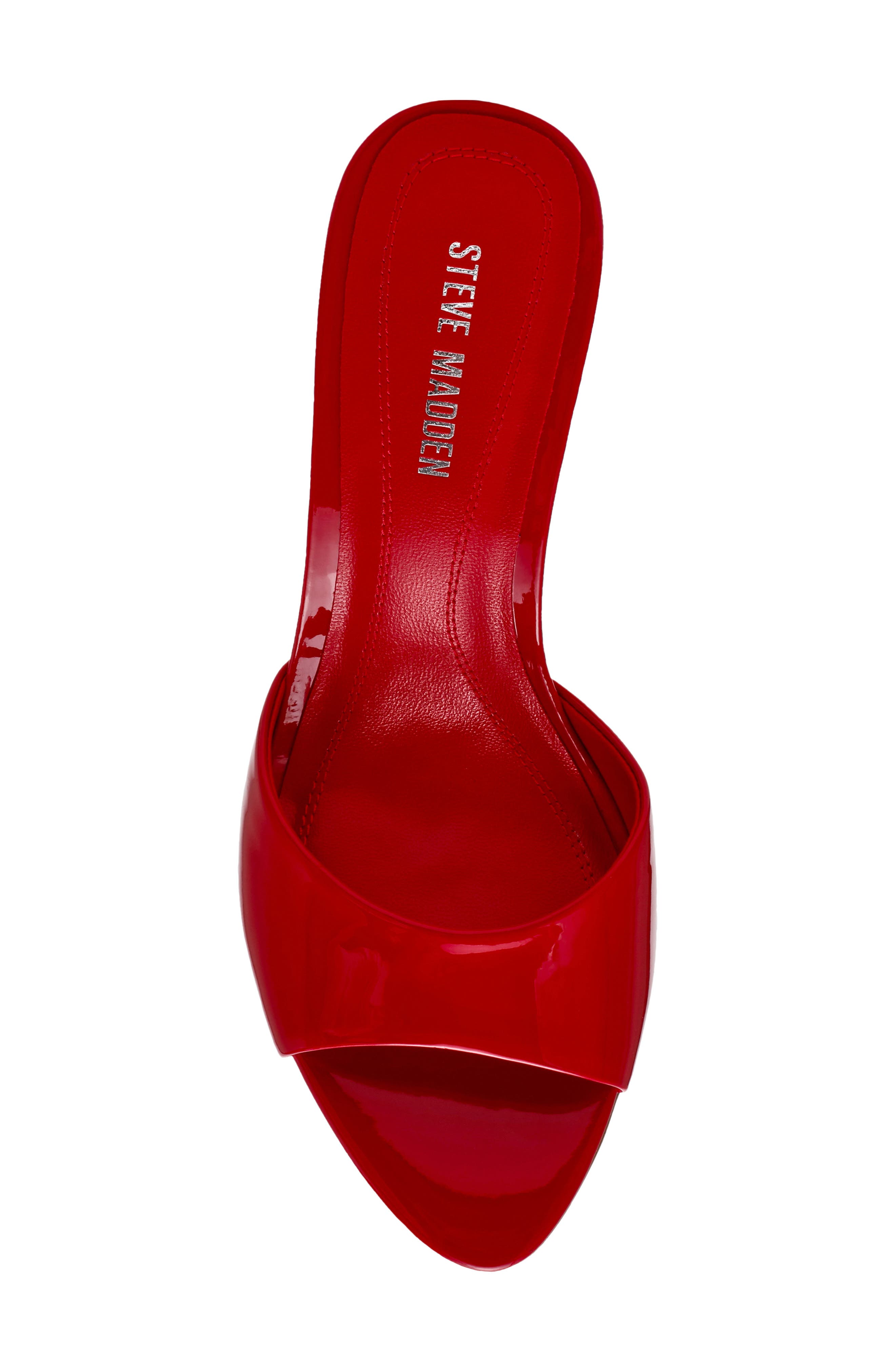 Steve Madden Santi Slide Sandal, Alternate, color, Dk Red Pat