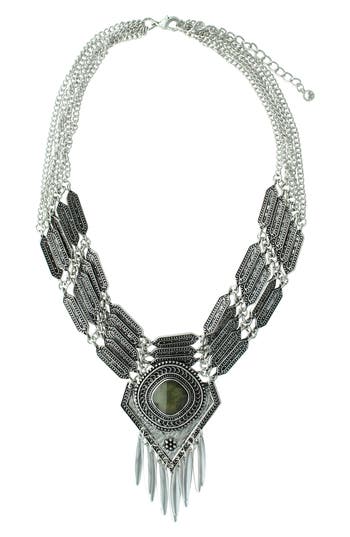 Olivia Welles Free Spirit Necklace In Gray