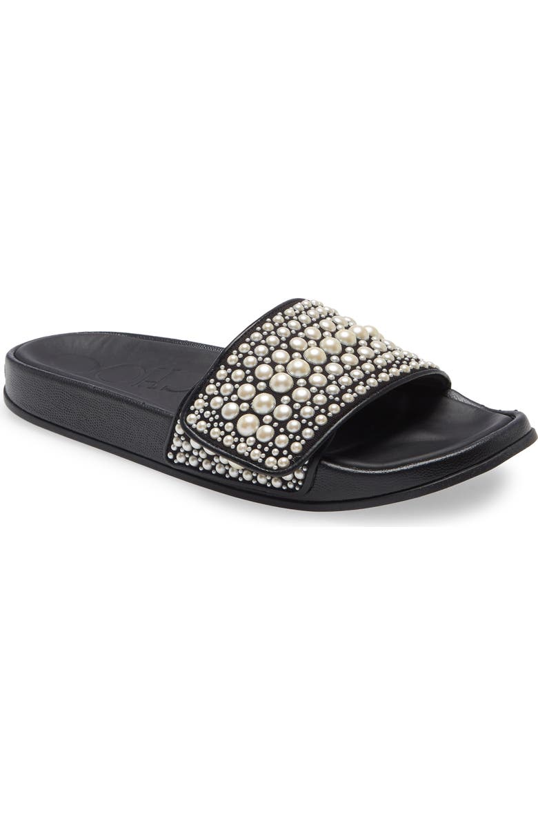 Jimmy Choo Fitz Embellished Pool Slide, Main, color,