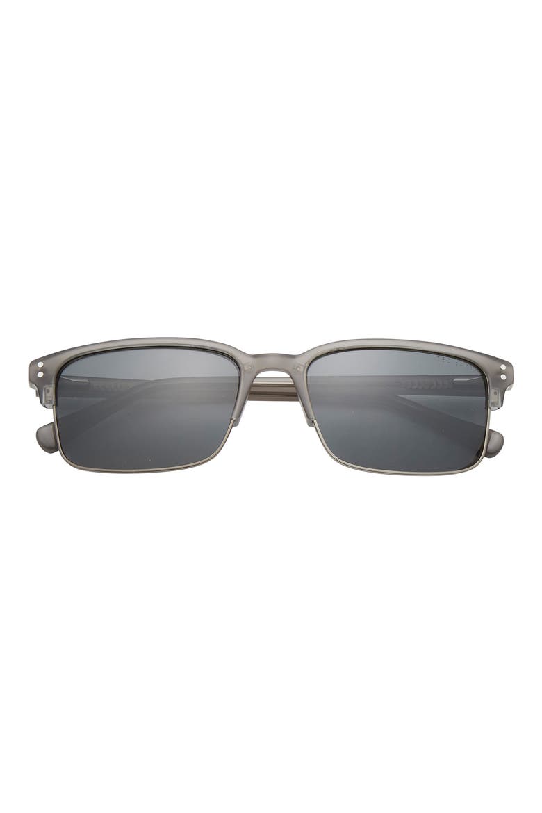 55mm Polarized Square Sunglasses, Main, color, GREY