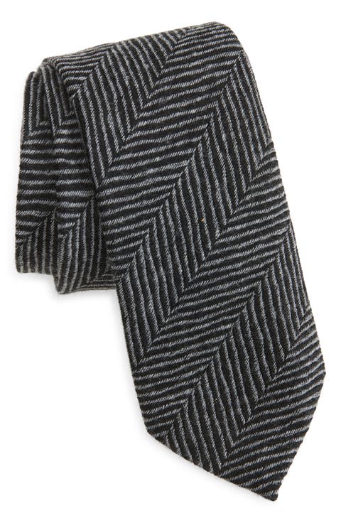 Herringbone Wool Tie