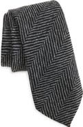 BOSS Herringbone Wool Tie