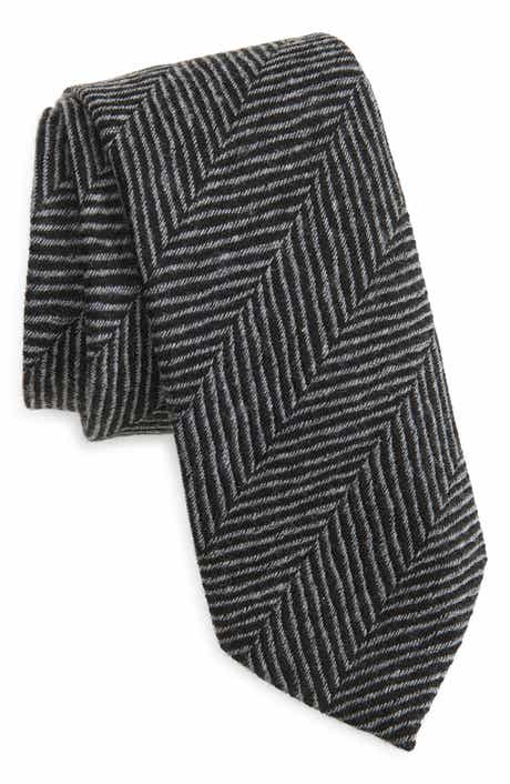 BOSS Herringbone Wool Tie