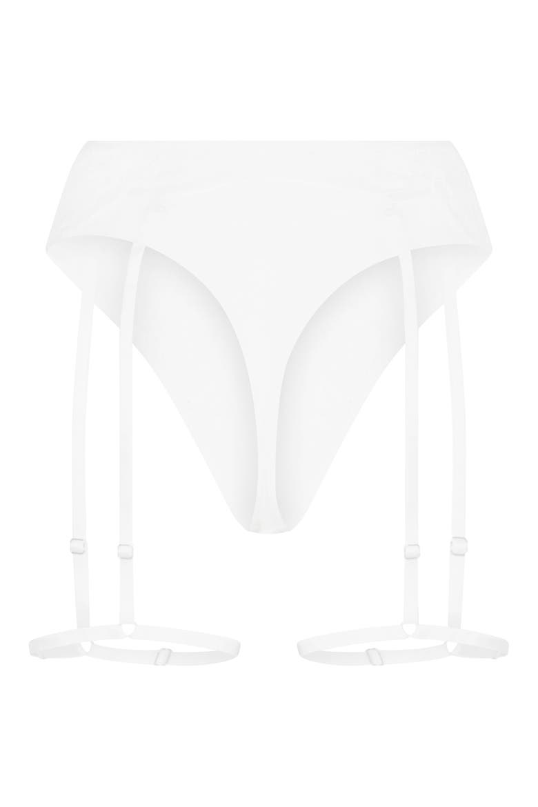 Whitney High Waist Thong with Suspenders, Alternate, color, SNOW WHITE