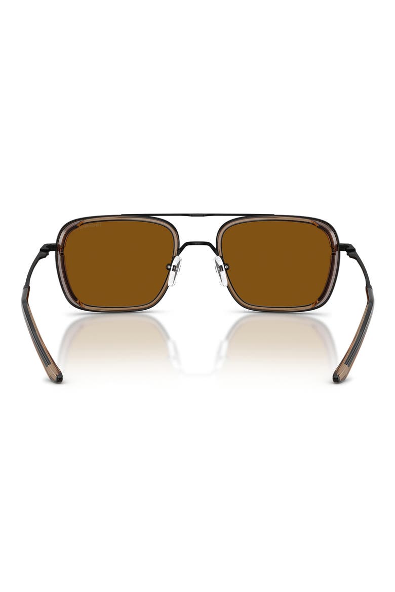 54mm Square Sunglasses, Alternate, color, MATTE BLACK / DARK BRONZE