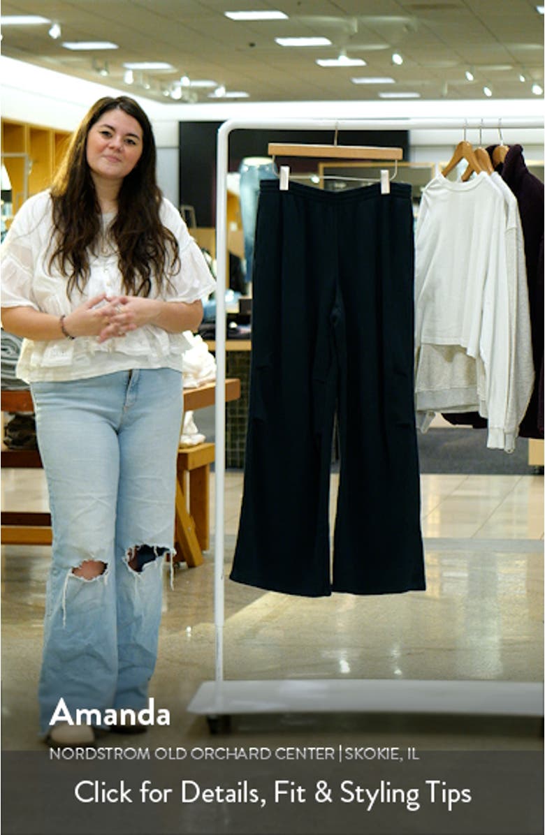 Straight Leg Fleece Sweatpants, sales video thumbnail