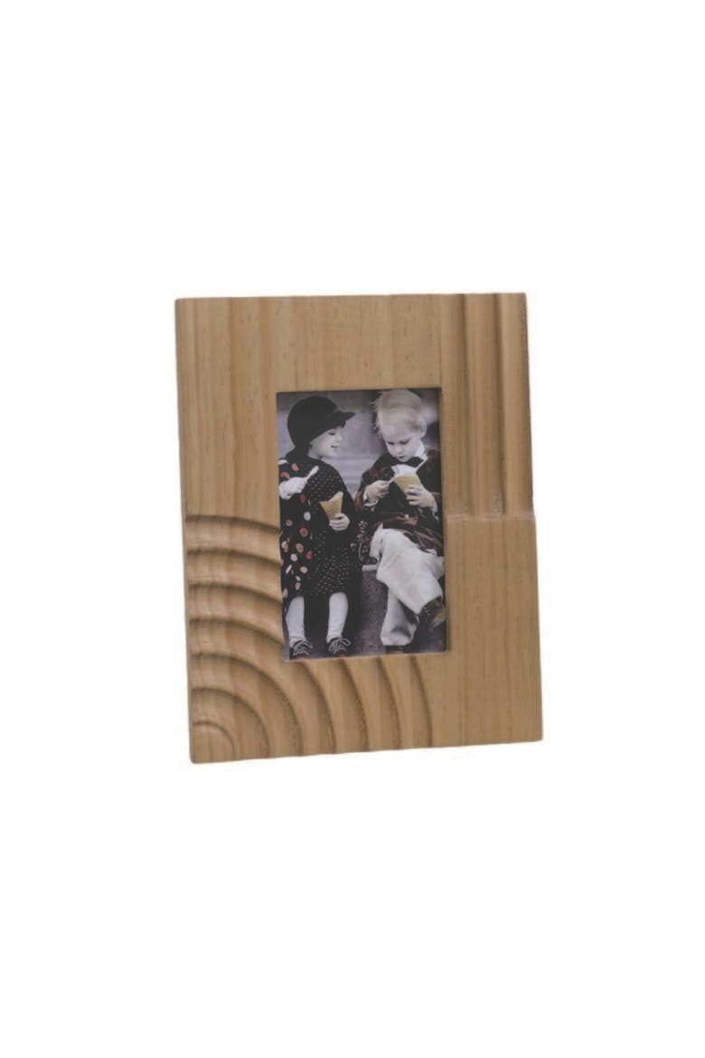 Concentric Carved Photo Frame 4x6, Main, color, Brown