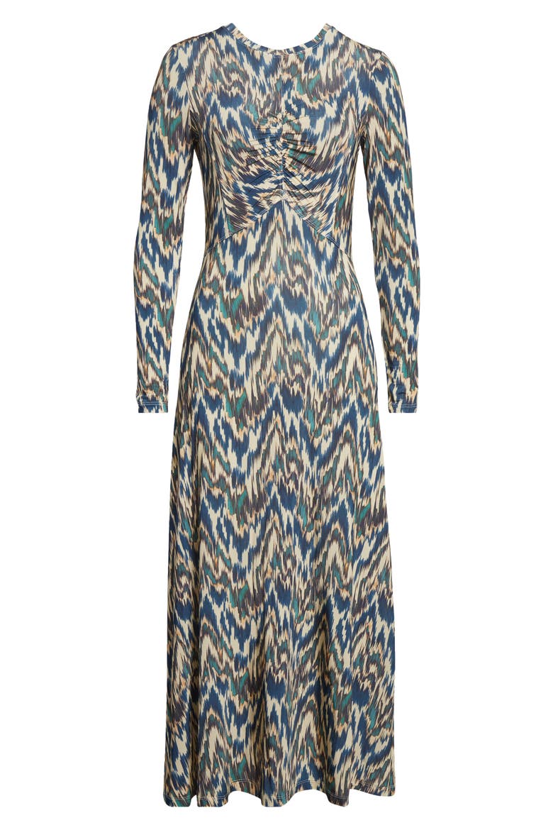 Naia Long Sleeve Ruched Maxi Dress, Alternate, color, RIVERSLATE