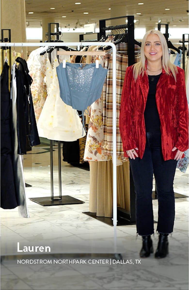 Nastassia Embellished Satin Corset, sales video thumbnail