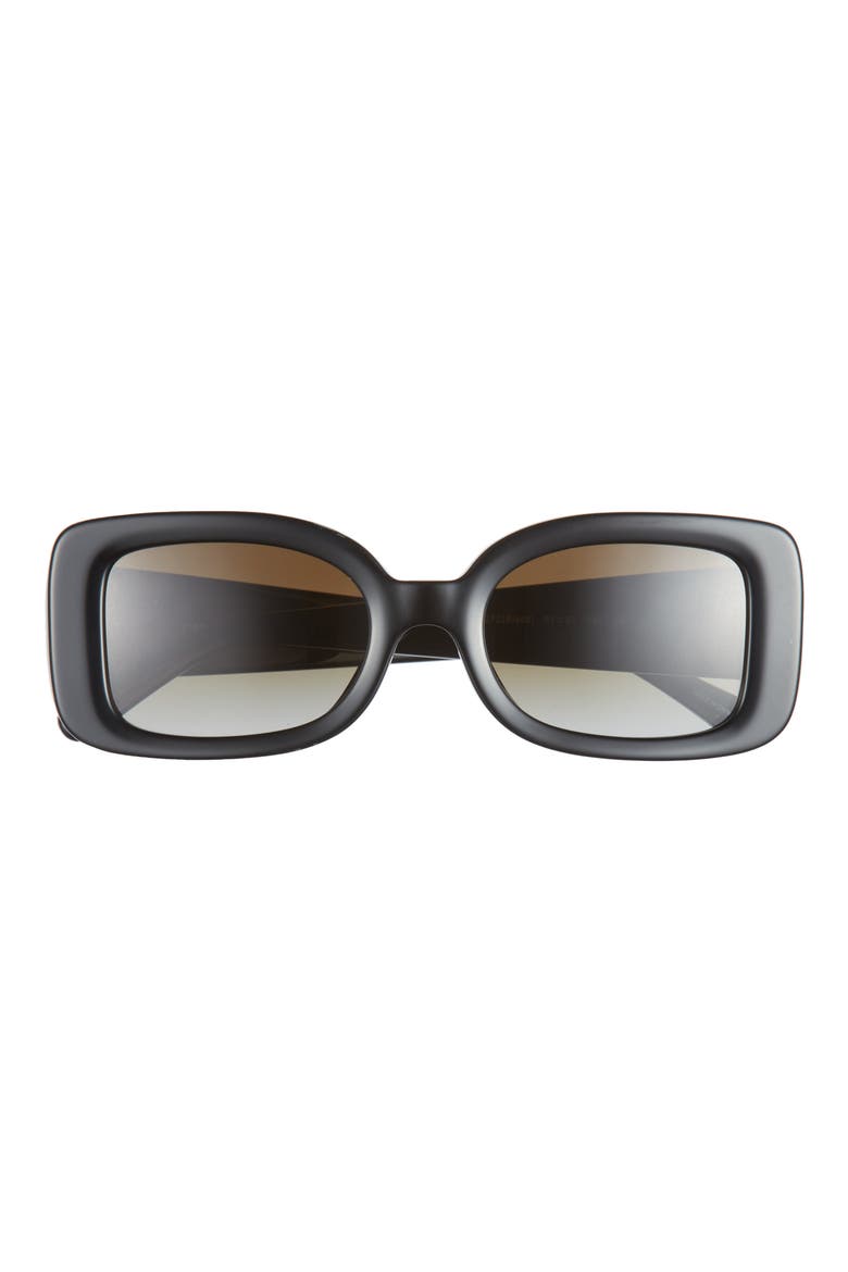51mm Rectangle Sunglasses, Main, color, BLACK