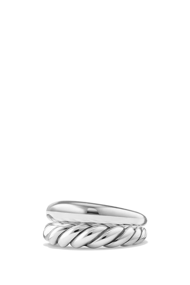 Pure Form Sterling Silver Stacking Rings, Main, color, SILVER