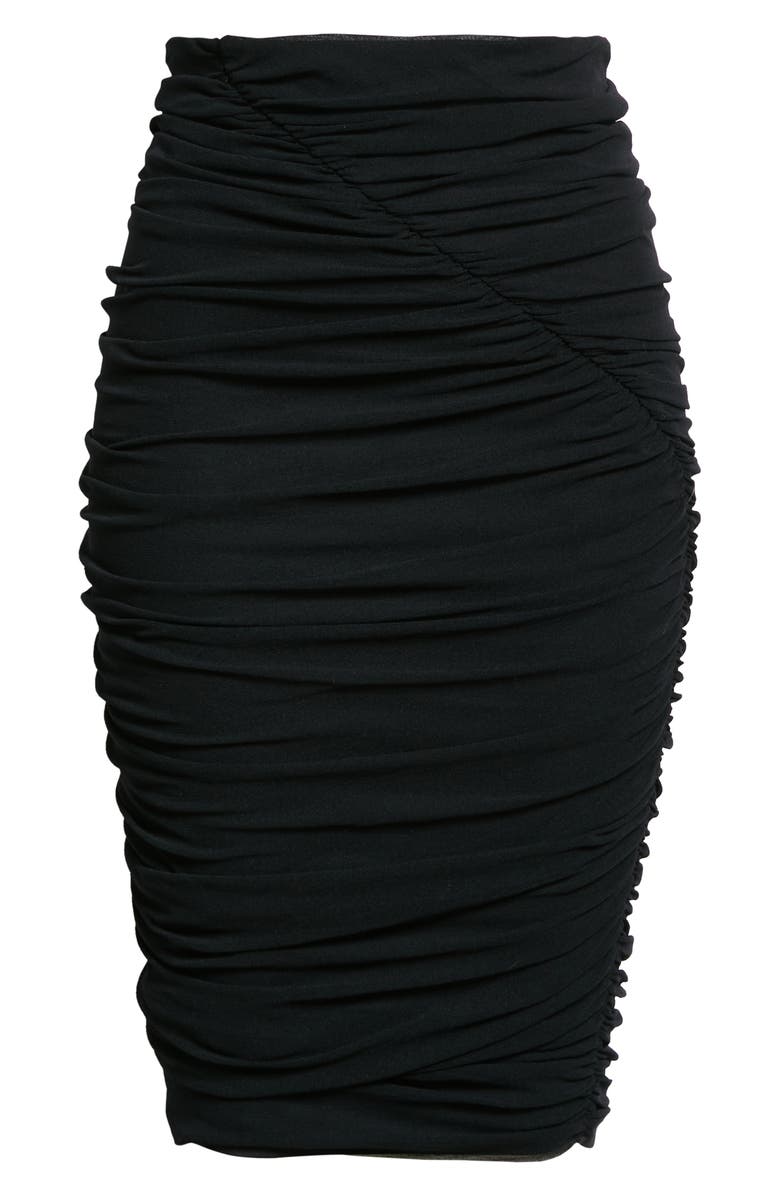 Fuzzi Gonna Ruched Mesh Pencil Skirt, Alternate, color,