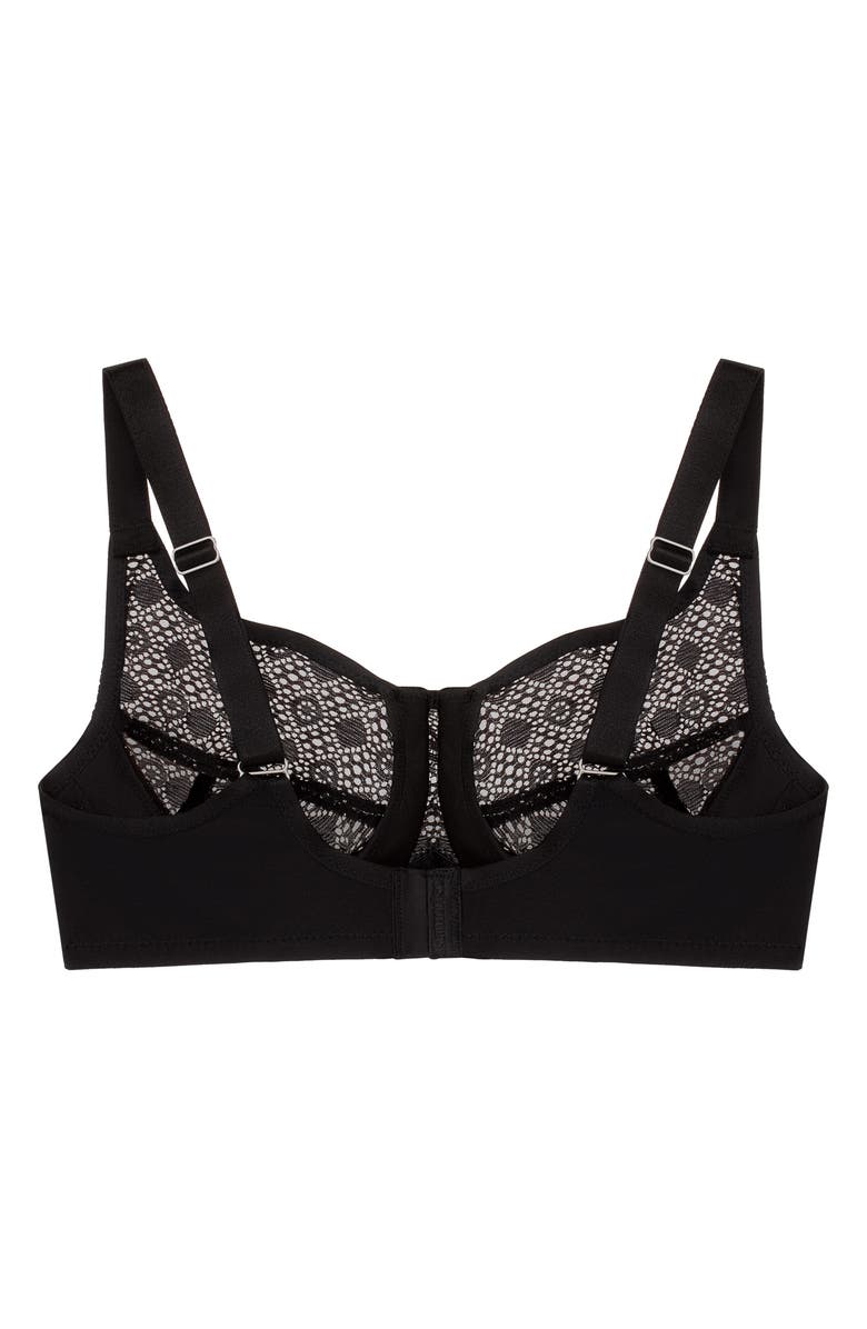 Glamorise Full Figure Lace Underwire Bra, Alternate, color, Black