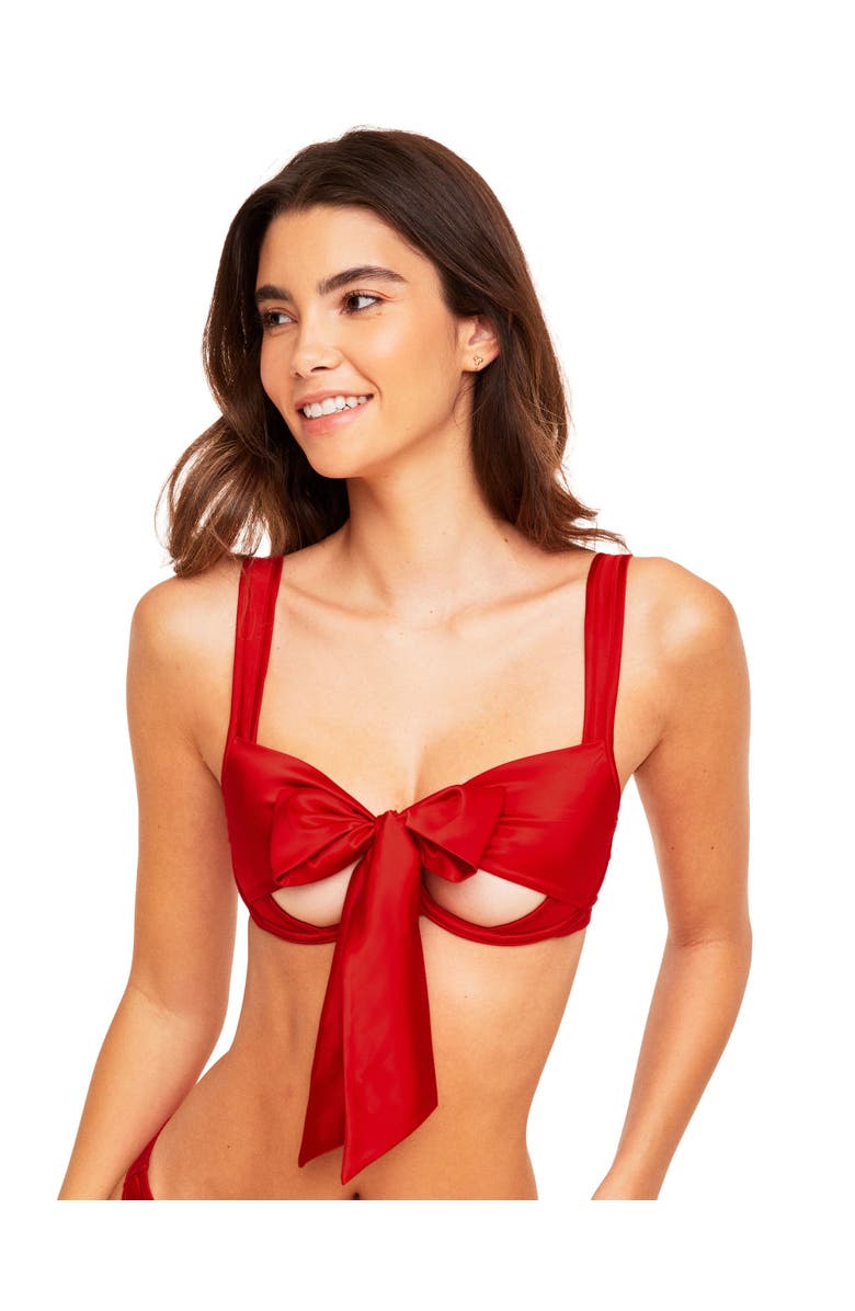 Adore Me Gynger Unlined Quarter Cup Bra, Main, color, Dark Red