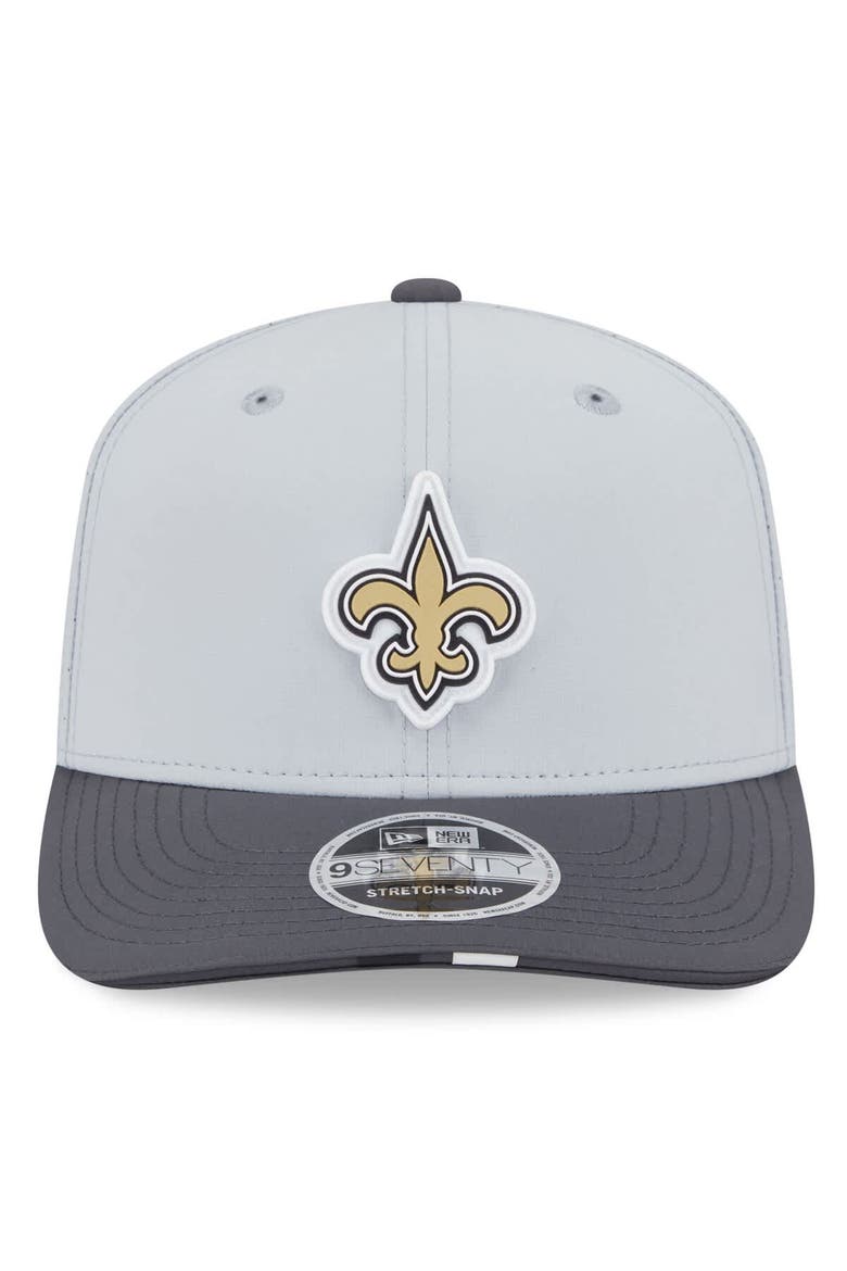Men's New Era  Gray/Graphite New Orleans Saints 2025 NFL Training Camp 9SEVENTY Adjustable Hat, Alternate, color, Gray
