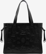 Cavalinho Cavalo Lusitano 410 Embossed Leather Tote Bag