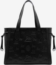 Cavalinho Cavalo Lusitano 410 Embossed Leather Tote Bag