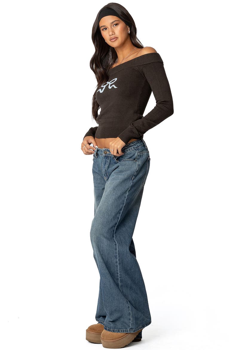 TJ Off the Shoulder Top, Alternate, color, DARK-GRAY