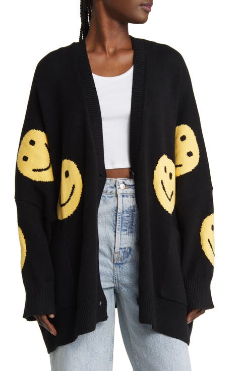 Oversize Open Front Cardigan
