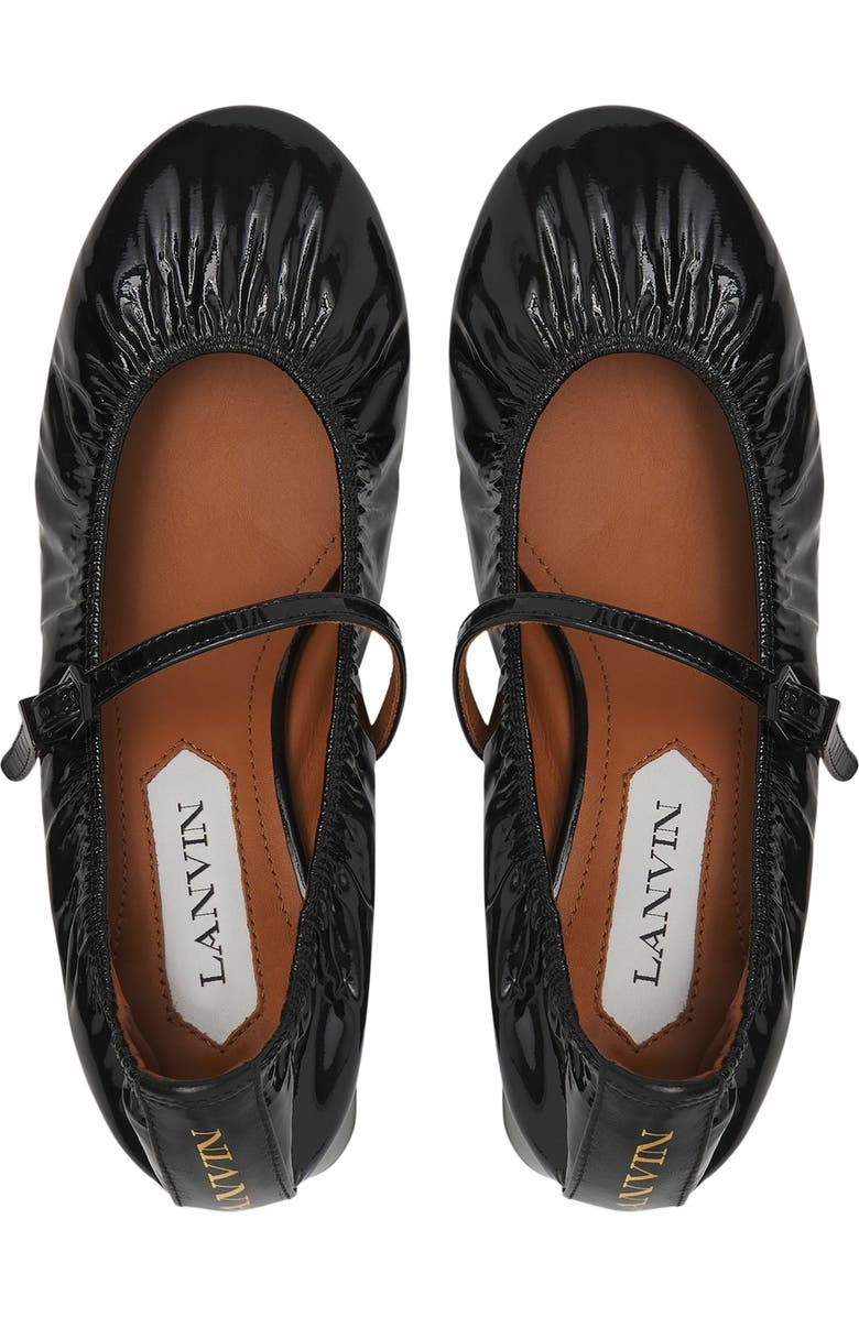 Lanvin HEELED MARY JANE IN GLOSSY LEATHER, Alternate, color, Black