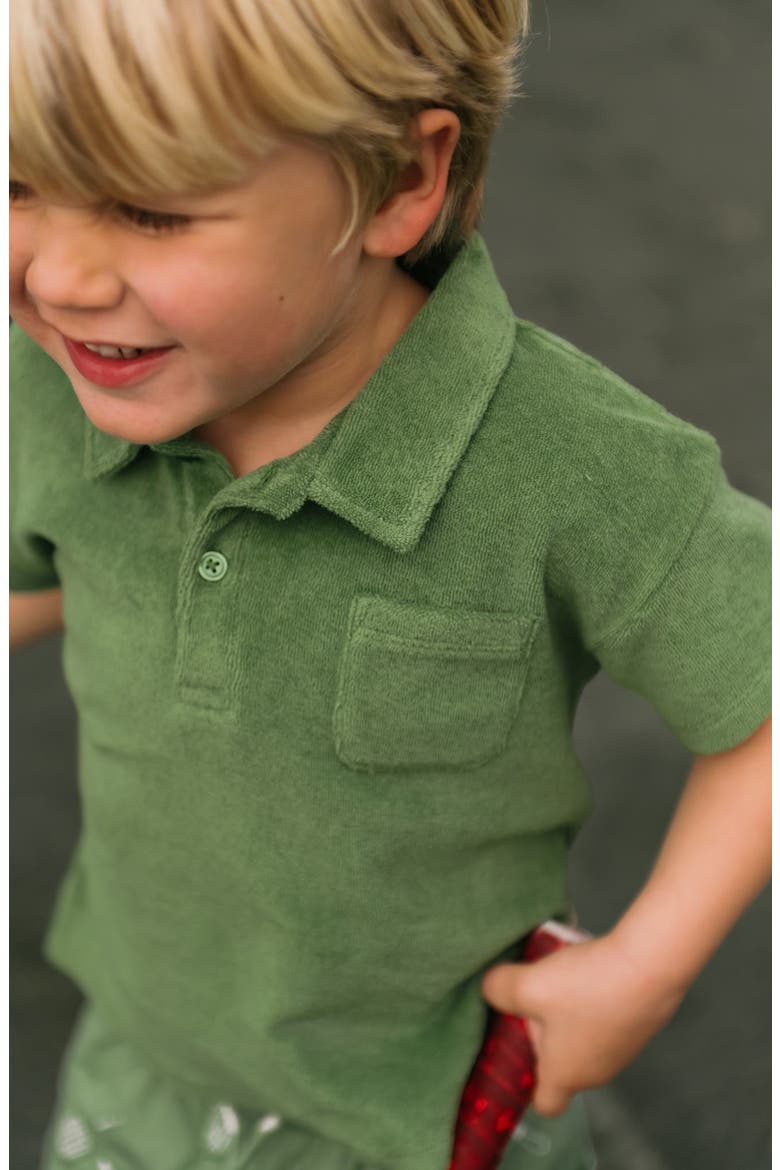 Kids' Organic Cotton Polo, Alternate, color, GRASS