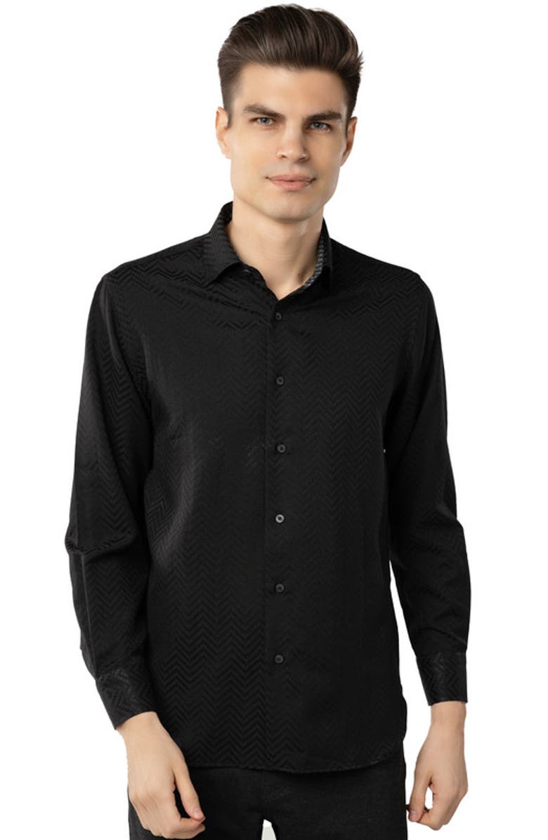 Luchiano Visconti Solid Jacquard with Box Shirt, Main, color, 