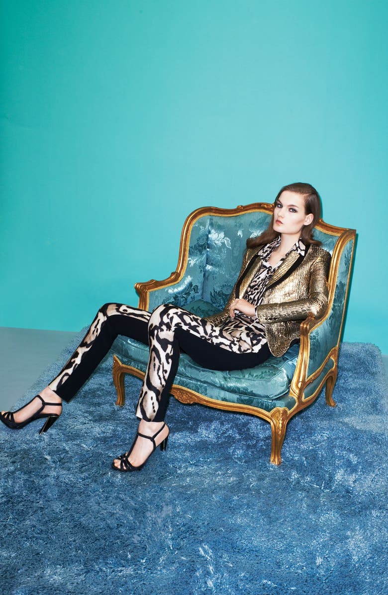 Diane von Furstenberg 'Ofelia' Metallic Blazer, Alternate, color,