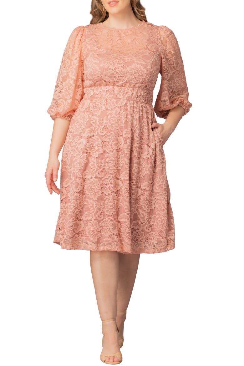 Hepburn Lace Cocktail Dress, Main, color, BLUSH PINK