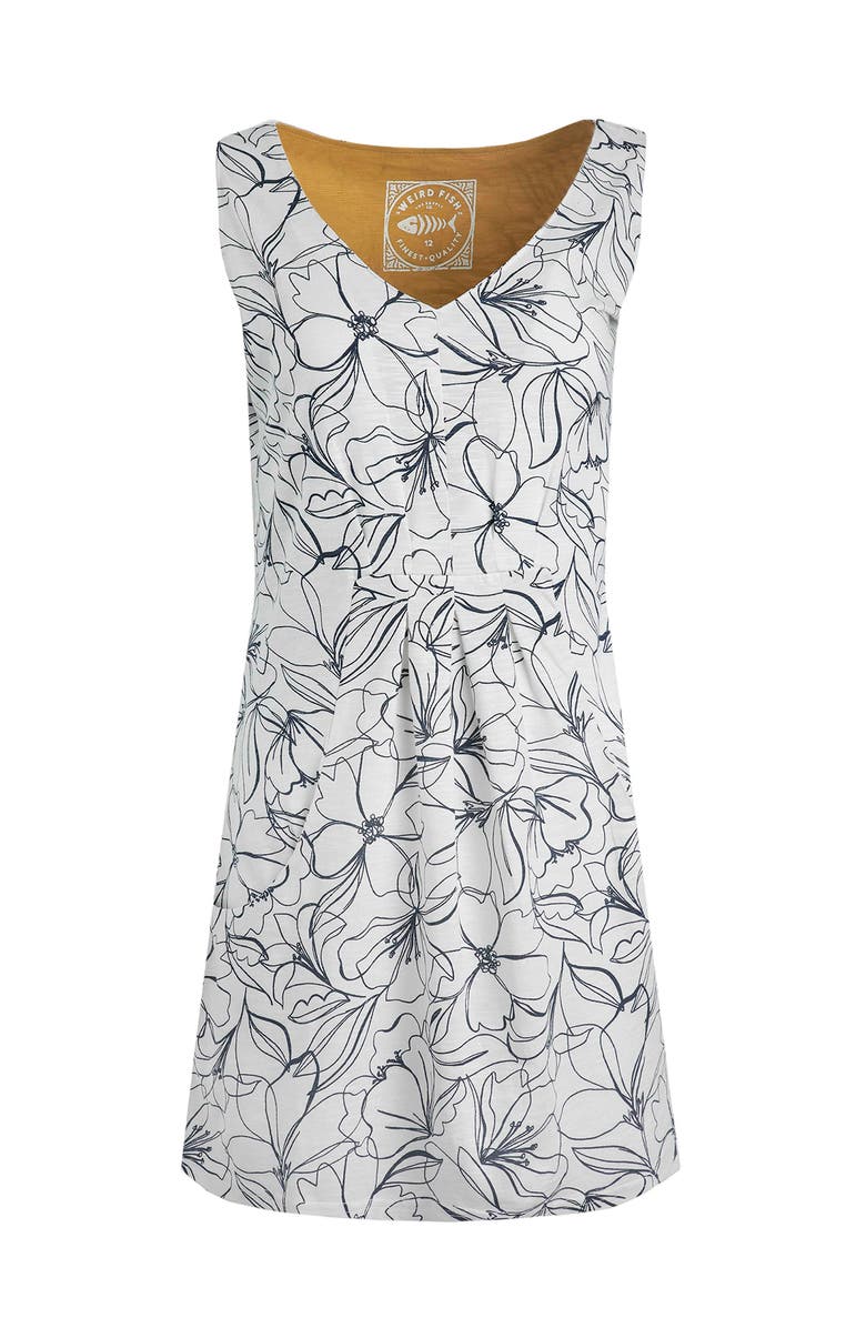 Weird Fish Indus Printed Jersey Tunic, Alternate, color, Light Cream