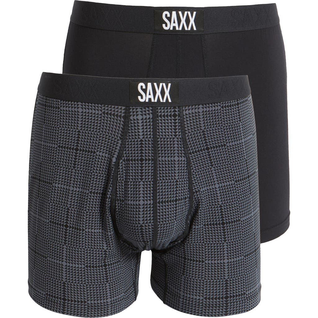 Saxx Assorted 2-pack Ultra Super Soft Boxer Briefs In Black